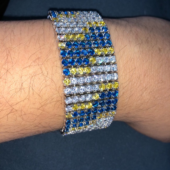 Multicolored Crystal 925 bracelet - Picture 3 of 6